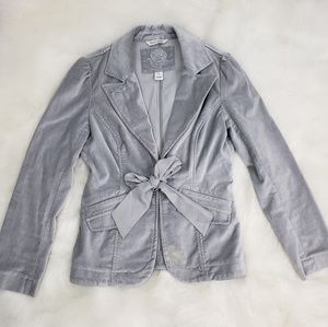 WHBM gray velvet jacket blazer